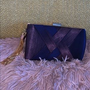 Women's Elegant Tassel Pendant Silk Clutch